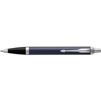 Branded Merchandise Ballpen Parker IM – blue – with custom logo print lacquered brass giftbox executive business writing tool