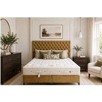 Vispring Excellence Divan Set with Aldo Headboard - Superking Size - Ex Display