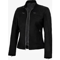 Women's Black Suede Cafe Racer Jacket