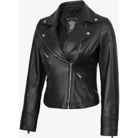 Womens Black Real Lambskin Biker Leather Jacket