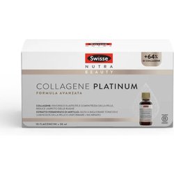 Swisse Collagene Platinum - Integratore Collagene Idrolizzato Verisol Da Bere, Antiage, Per Pelle Più Luminosa, Compatta Ed Elastica, Con Collagene, Estratto Di Mirtillo Rosso, Vitamina E, 10X30 Ml