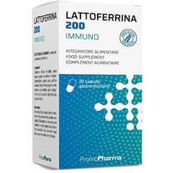 Lattoferrina 200 Immuno - Integratore Alimentare - Sostegno al Sistema Immunitario e alle Difese dell'Organismo, Ideale per Tutta la Famiglia - 30 capsule Lattoferrina 200 Immuno - Integratore Alimentare - Sostegno al Sistema Immunitario e alle Difese dell'Organismo, Ideale per Tutta la Famiglia - 30 capsule