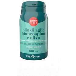 Olio Aglio Biancospino Olivo 100 Perle Erbavita