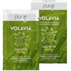 Purae - Volavia Salviette Bambini Zanzare Confezione 12 Salviette Purae - Volavia Salviette Bambini Zanzare Confezione 12 Salviette