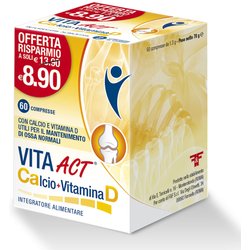 Vita Act Calcio + Vitamina D 60 Compresse Vita Act Calcio + Vitamina D 60 Compresse