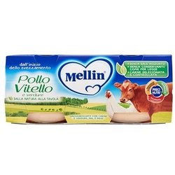 Mellin Omogeneizzato Pollo Vitello Con Verdure 2 X 80 G