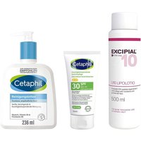 Excipial U 10 Lipolotio + Cetaphil Reinigungslotion + Gesichtspf
