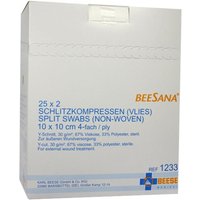 Schlitzkompressen Vlies 10x10cm 4fach st 1233 Kompressen