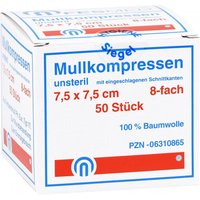 Mullkompressen Es 7 5x7 5 cm unsteril 8-fach Kompressen