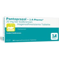 Pantoprazol - 1 A Pharma® bei Sodbrennen 20 mg magensaftresistente Tabletten