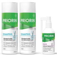 2x Priorin Shampoo + Priorin Liquid Pumplösung bei Haarausfall Lösung