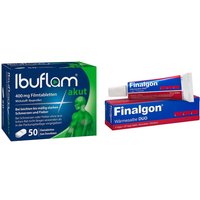 Ibuflam® akut ( ) und Finalgon Wärmesalbe Duo ( )