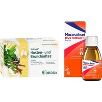 Sidroga Husten- und Bronchialtee + Mucosolvan Hustensaft Hustensaft