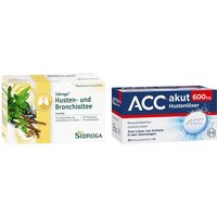 Sidroga Husten- und Bronchialtee + Acc Akut 600 Brausetabletten