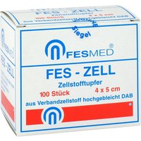 Zellstofftupfer Fes Zell 4x5 cm hochgebleicht