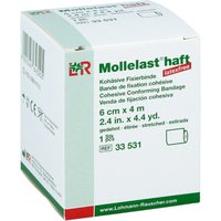 Mollelast haft latexfrei 6cmx4m gedehnt weiss
