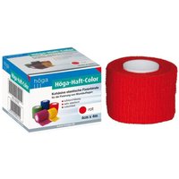 Höga-haft Color Fixierbinde 4 cmx4 m rot Verband