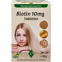 Biotin Hochdosiert Vegan 10 mg Tabletten