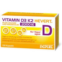 Vitamin D3 K2 Hevert + Calcium und Magnesium 2.000 I.E. Kapseln
