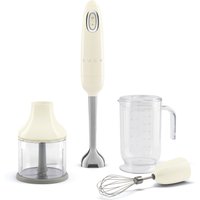 Smeg 50s Style HBF03CRUK Cream 3-in-1 Hand Blender and Accessories