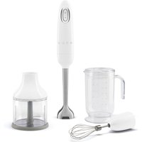 Smeg 50s Style HBF03WHUK White 3-in-1 Hand Blender and Accessories
