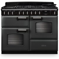 Rangemaster CLDLO110DFPSLT/CM1 Classic Deluxe 110cm Dual Fuel Range Cooker In Slate / Chrome Trim