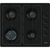 Bosch PBP6B6K60 Series 2 60cm 4 Burner Gas Hob in Black