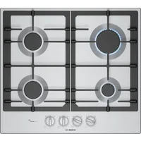 Bosch PCP6A5I90 Series 6 60cm 4 Burner Gas Hob in Brushed Steel