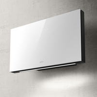 Elica PLAT-WH-80 Plat 80cm Built In Wall Extractor Hood in White Glass