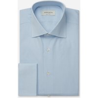 Apposta Enjoy 1% Discount on Light Blue Small Check Cotton Shirt with French Cuffs