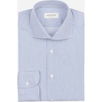 Apposta Get 1% Discount on Light Blue Striped Cotton Twill Shirt with High Collar