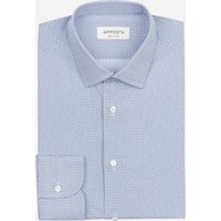 Apposta Enjoy a 1% Discount on Light Blue Polka Dot Cotton Poplin Shirt with Collar