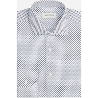 Apposta Enjoy 1% Off Updated White Cotton Shirts with Patterned Design and Spread Collar