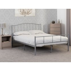 Seconique Newton Silver Metal Bed Frame - 4Ft6 Double
