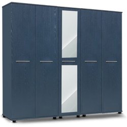 Asc Venice 5 Door 1 Mirrored Wardrobe Assembled
