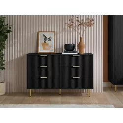 Birlea Zara Black 6 Drawer Chest Of Drawers