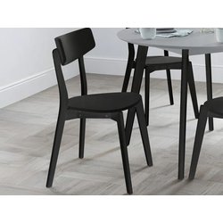 Julian Bowen Casa Black Wooden Set Of 2 Dining Chairs