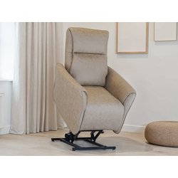 PICK4U Richmond Dual Motor Taupe Faux Leather Riser Recliner Chair