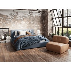 Lpd Soho Ink Blue Fabric Bed Frame - 4Ft6 Double