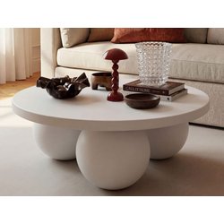 Lpd Kenji White Wooden Coffee Table Assembled