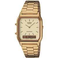 Casio Vintage AQ-230GA-9DMQYES Gold Plated Stainless Steel Combi Watch - Gold