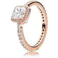 Pandora Timeless Elegance Crystal Rose Gold Ring - 48
