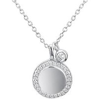 Argento Silver Coin and Crystal Necklace