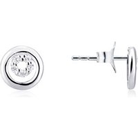 Argento Silver Crystal Double Circle Earrings