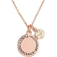 Karma April Birthstone Rose Gold Necklace
