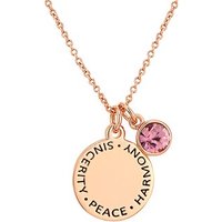 Karma February Birthstone Rose Gold Necklace