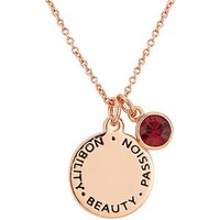 Karma July Birthstone Rose Gold Necklace