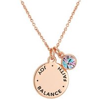 Karma June Birthstone Rose Gold Necklace