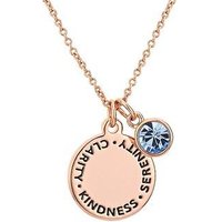 Karma September Birthstone Rose Gold Necklace