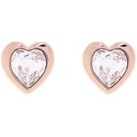 Ted Baker Rose Gold Crystal Heart Earrings